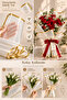 Gold Edged Transparent Flower Bouquet Packaging 57X57 cm Set of 4 Flower Packaging Materials - 5