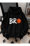 Unisex Kids' Hooded Printed Sweatshirt 3 Thread Threaded Sweatshirt