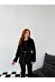Women's Black Belted Faux Fur Jacket Nh27852 - 2
