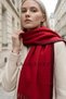 Women's Thick Winter Shawl/Scarf with Piping Detail and Tassels - 5
