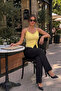 CROP DANTELLİ ASKILI BLUZ