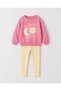 Girl's Sun and Moon Printed Sweatshirt Leggings Top and Bottom Set