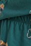 Children, Girls, Winter Bear Patterned, 100% Cotton, Green, Shirt Collar Pajama Set - 3