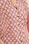 Women'S, Flowers Patterned, 50% Cotton, 50% Modal, Pink, Shirt Collar, Pajama Set - 7