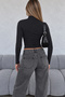Women's bodycon slim fit zip-up blouse - 7