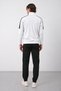Men's White Winter Stand Collar Zippered Diving Fabric Inside Cotton Regular Fit Tracksuit Set - E227 - 6