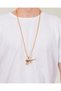 Stone-Embellished Pistol Figured Necklace – Gold Color Chain Necklace - 4