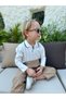 Milano Beige Boys' Cotton Polo Collar & Pants 2-Piece Set - 4