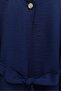 Single Button Belted Skirted Cupra Suit - Navy - 3