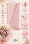 Powder Pink Floral Bouquet Packaging with Edges 57X57 cm Set of 4 Flower Packaging Materials - 2