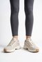 Semas Parted Glitter Detailed Women's Sports Shoes Beige Suede - 6