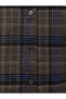 Plaid Patterned Oval Cut Oversize Shirt - Mink - 7