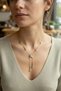 Brass Gold Color Zircon Stone Star Model Women's Necklace - 2