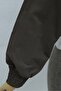 Shawl Collar Elastic Waist Buckle Detailed Crop Jacket - Dark Brown - 6