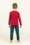 Father - Son, 100% Cotton, Burgundy - Green, Holiday Party, Long Sleeve Pajama Set (the Sets Are Sold Separately.) - 3