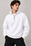 High Collar Half-Zip Sweatshirt Black and White 2-Piece Advantage Set - 5