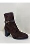 Genuine Leather Suede Zippered Boots Women's Shoes - 2
