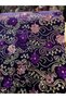 Sequin Embroidered Velvet Fabric - 6