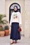 Fruit Printed Crew Neck Oversize 2 Thread Combed Cotton Sweatshirt - Yellow - 6