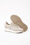 Alpi Beige Genuine Leather Knitwear Men's Sneaker Shoes - 8