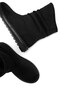 Women's Black Suede Bellows Boots with Stone Detail, Flat Sole, Comfortable Daily Ankle Boots - 5
