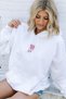 Unisex White Kangaroo Pocket Thick Fabric Oversize Hooded Sweatshirt Hoodie
