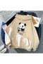Unisex Beige Oversize Hooded Sweatshirt with Kangaroo Pocket, 3 Thread Raster Hoodie