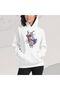 Unisex White Hooded Oversize Sweatshirt Comfortable Fit Cotton with Fleece Inside