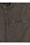 Esvab • Modern & Distinctive Standard Fit Stand Collar Suede Coat - 3