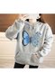 Unisex Gray Hooded Oversize Sweatshirt Comfortable Fit Cotton with Fleece Inside