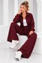 Waist-Cinched Zippered Sweet/Plisse Flowy Pants/Dual-Piece Set - 7