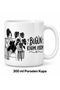Today I Reserved Myself Written Porcelain Mug 300 ml – Woman Reading a Book Patterned Coffee and Tea Cup - 8