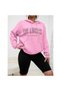 Unisex Pink Relaxed Fit Hooded Kangaroo Pocket Thick Sweatshirt