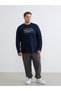 Sparkling Choices from Shining Store Men's T-Shirt in Large Size Zero Roba Collar Long Sleeve Printed T-Shirt - 2