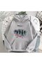 Unisex Gray Kangaroo Pocket Thick Fabric Oversize Hooded Sweatshirt Hoodie