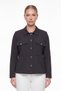 Women's Black Seasonal Classic Shirt Collar Pocket Buttoned Striped Back Stripe Detailed Jacket - 3