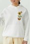 Unisex White Off-Shoulder Oversize Hooded Casual Sweatshirt with Kangaroo Pocket