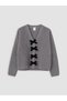 Esvab • Modern & Distinctive Bow Detail V-Neck Knitwear Cardigan for Girls - 3