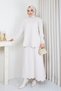 Women's Skirt with Lace Detail Mercerized Knitwear Set - 2