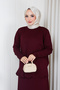 Women's Skirt with Lace Detail Mercerized Knitwear Set - 3