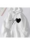 Unisex White Streetwear Oversize Hooded Casual Cotton Sweatshirt with Pockets
