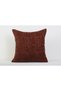 Cinnamon Brown Geometric Patterned Textured Modern Decorative Throw Pillow Cover