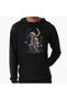 Modexa Unisex Hoody Black Streetwear Oversize Hooded Casual Cotton Sweatshirt with Pockets