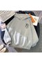 Modexa Unisex Hoody Gray Loose Fit Hooded Sweatshirt with Inner Pockets Warm Hoodie