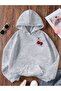 Unisex Gray Relaxed Fit Hooded Kangaroo Pocket Thick Sweatshirt