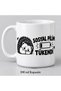 Today I Reserved Myself Written Porcelain Mug 300 ml – Woman Reading a Book Patterned Coffee and Tea Cup - 2