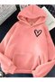Modexa Unisex Hoody Pink Drop Shoulder Oversize Hooded Casual Sweatshirt with Kangaroo Pocket