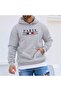 Unisex Gray Kangaroo Pocket Thick Fabric Oversize Hooded Sweatshirt Hoodie