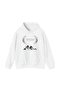 Unisex White 3 Thread Raster Oversize Hooded Sweatshirt Basic Comfortable Cut