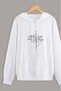 Unisex White Oversize Hooded Sweatshirt with Kangaroo Pocket, 3 Thread Raster Hoodie